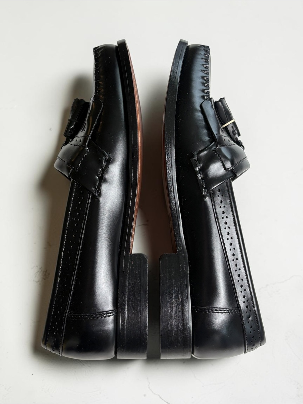 G.H. Bass Men’s 9EE Wide Weejuns Kiltie Tassel Leather Loafers Black - Picture 4 of 10